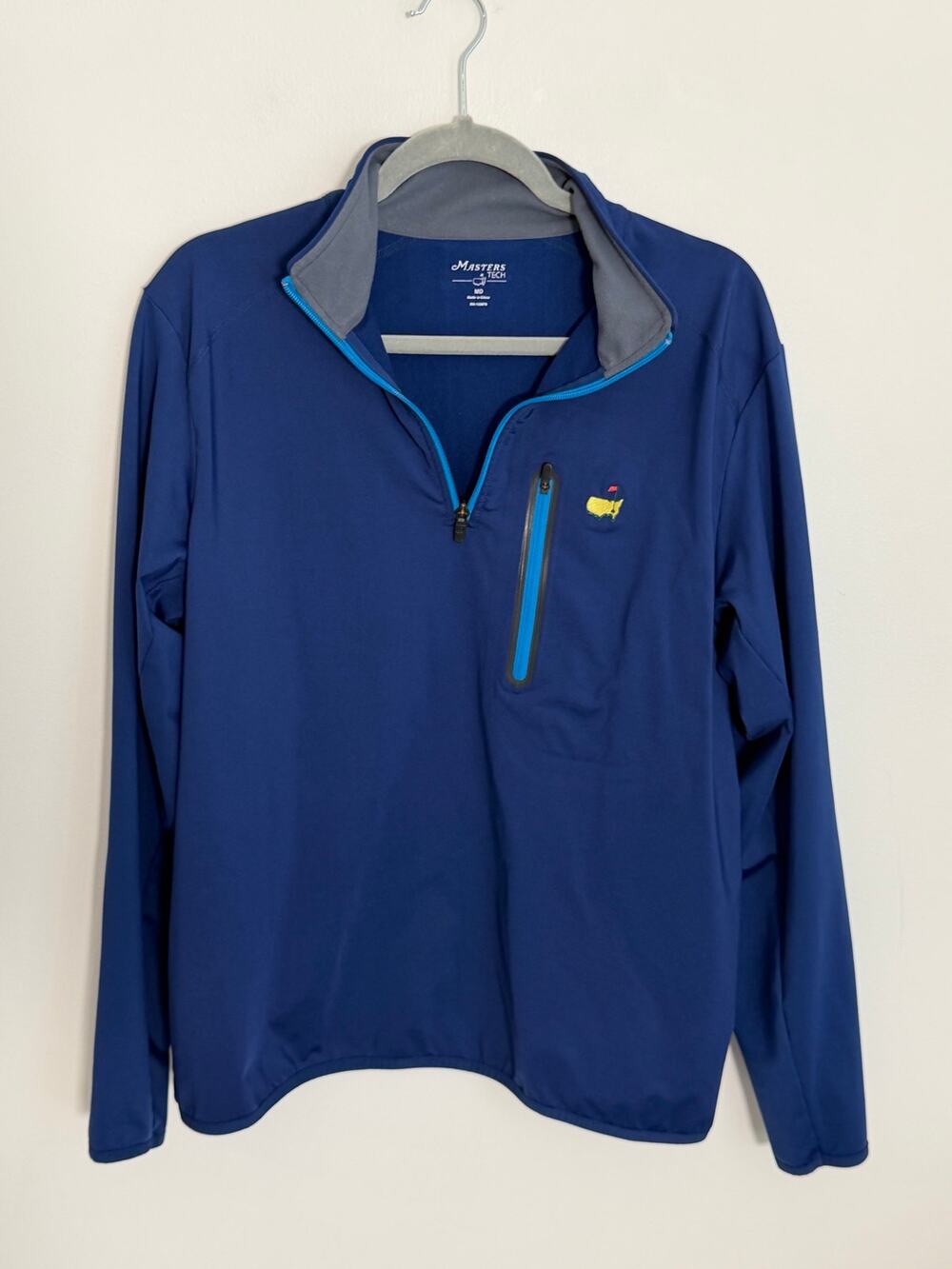 Masters Tech Men M 1/4 Zip Performance Pullover Golf Jacket‎ Blue